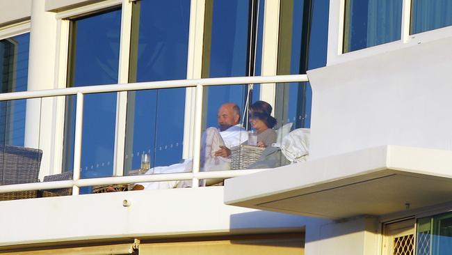 Wally Lewis and new girlfriend Lynda Adams watching the sunset in Townsville. Picture: Wp Media