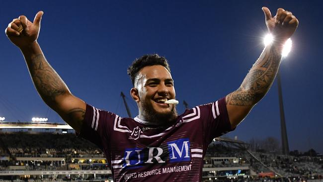 Addin Fonua-Blake was a force for the Sea Eagles. Picture: AAP Image/Joel Carrett