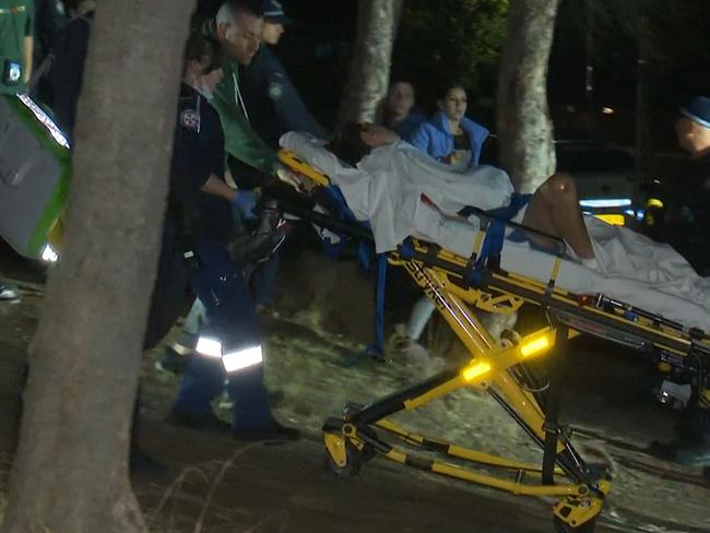 The 12-year-old boy was treated at the scene by NSW Ambulance paramedics. Picture: TNV