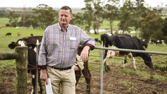 John Versteden on his dairy property at Longwarry where the Australian Dairy Plan was announced on Friday, December 6. Photo: DANNIKA BONSER