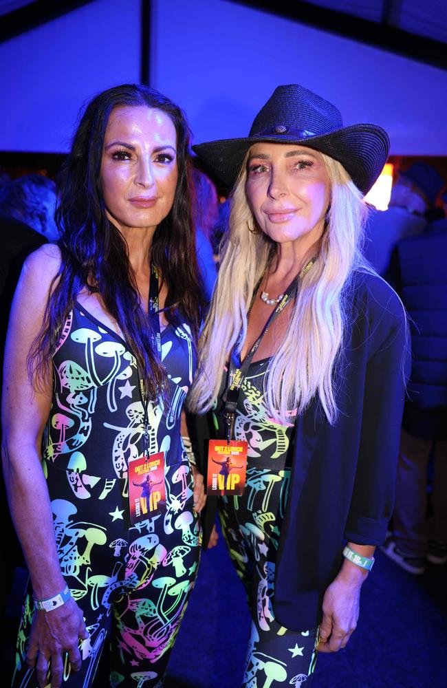 Mary Kollac and Danni Baggiere at the Out 2 Lunch Festival 2025 on Saturday at Broadwater Parklands Southport for Gold Coast at Large. Picture, Portia Large.