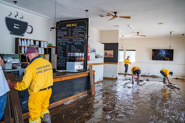 Huge storms late Sunday caused a massive flash flood in the middle of the night in Eugowra, with houses washed off their foundations, and cars and other items strewn though the town. Picture: Chris Watson/Farmpix Photography