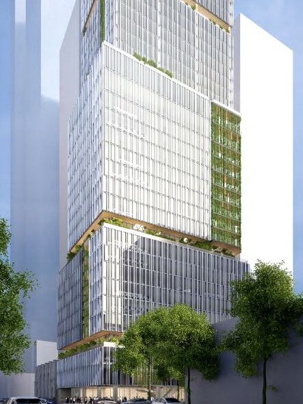 A proposed office/hotel tower for 600 Lonsdale St, Melbourne.