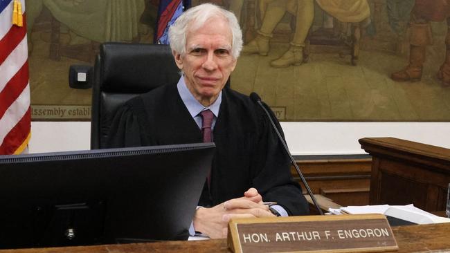 Judge Arthur Engoron presides as Donald Trump appears in State Supreme Court in Manhattan. Picture: AFP