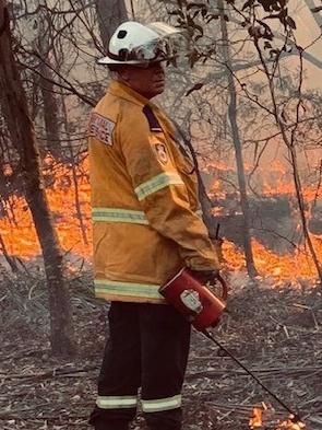 The Labor MP volunteers with RFS and has been helping battle fires over the summer.