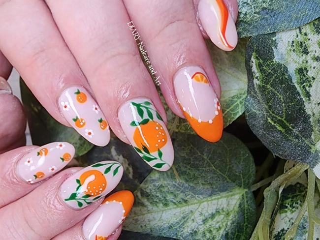 Some of Yuki Uzelac's work at her business DIARY nail care &amp; art. Picture: Instagram