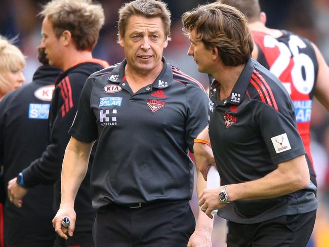 Mark Thompson and James Hird still fight their doping reputations.