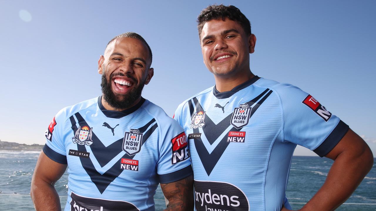 Josh Addo-Carr and Latrell Mitchell are a powerful centre-wing combination. Picture: David Swift