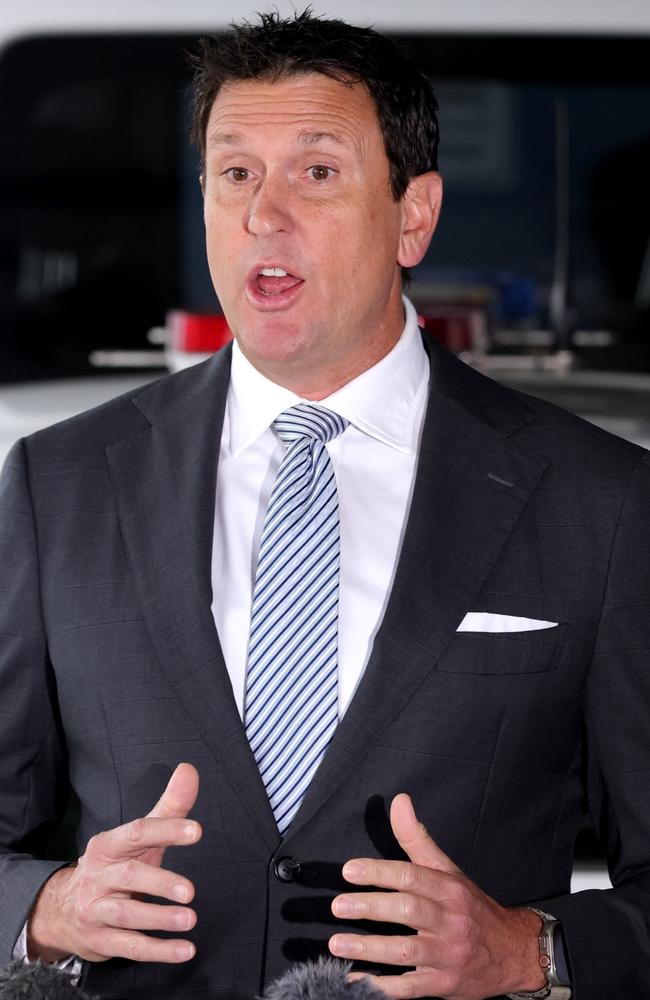 Police Minister Dan Purdie blasted what he called a “costly failure” and halted the state-wide rollout of Queensland’s engine immobiliser trial. The LNP says there have been “several instances” where vehicles fitted with the immobilisers were stolen. Picture: Steve Pohlner