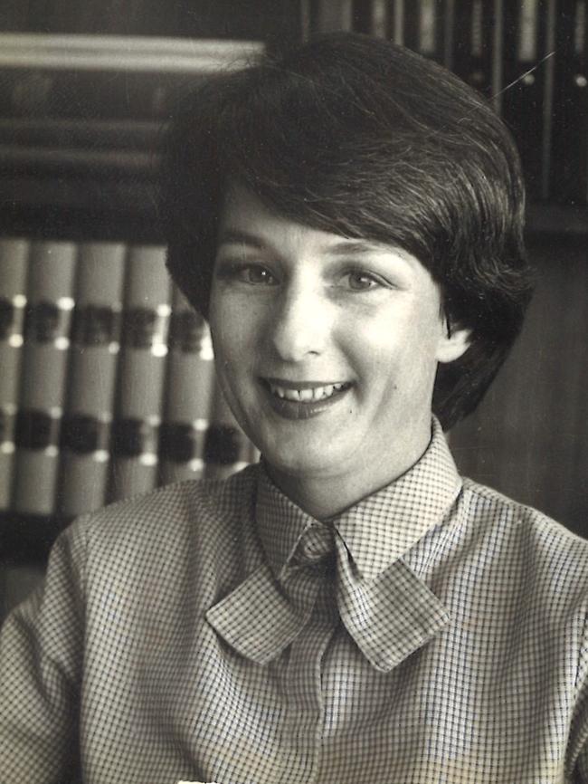 Catherine Branson as a young lawyer.