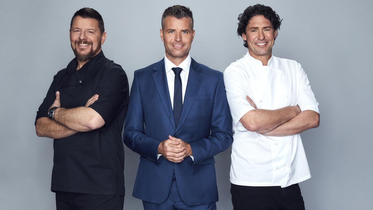 MKR: The Rivals stars: Manu Feildel, Pete Evans and. Colin Fassnidge