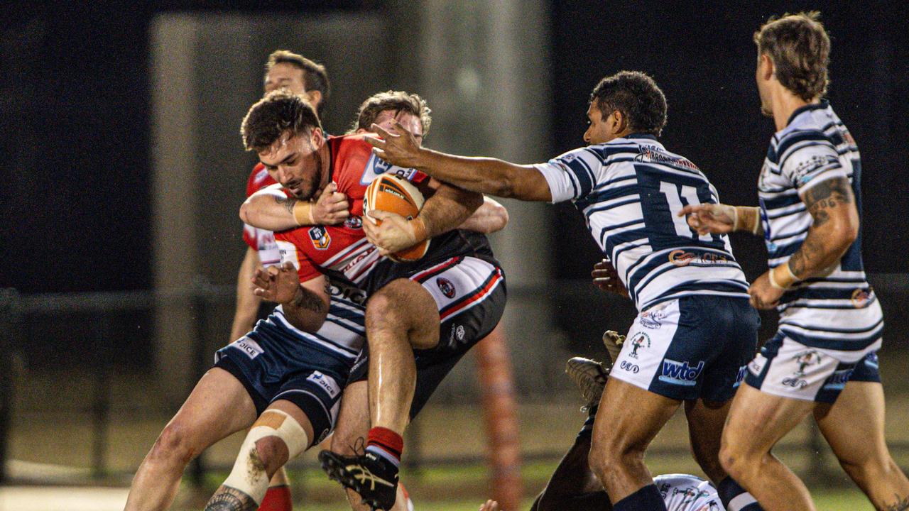 Jordan Lynas of the Litchfield Bears against the Darwin Brothers in the 2023 NRL NT prelim final. Picture: Pema Tamang Pakhrin