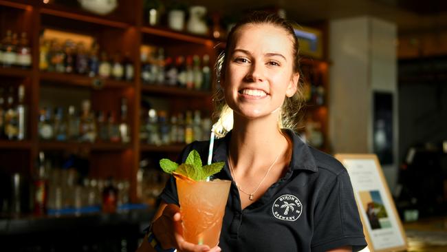 Quarterdeck bartender Riley Smith at The Ville Resort-Casino. Picture: Alix Sweeney