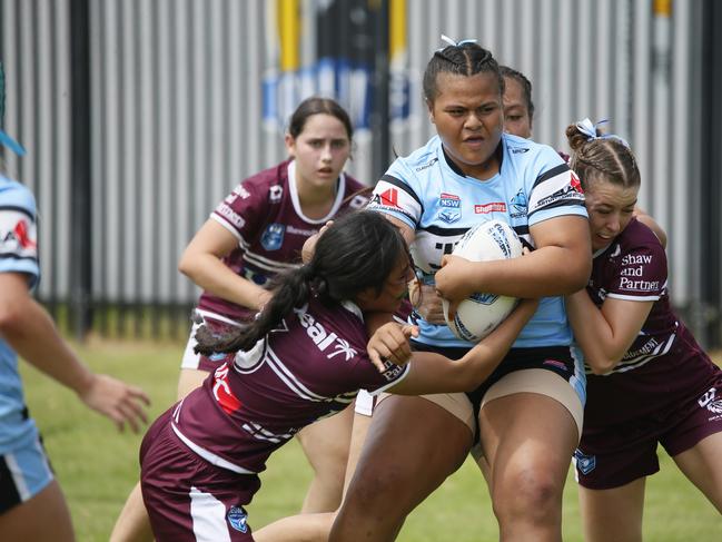 FelilaFakaleluNSWRL Junior Reps  Tarsha Gale Rd 2 Cronulla v Manly Captain Cook Dr, Cronulla NSW 2230, Australia,Saturday, 8 February 2025Picture Warren Gannon Photography