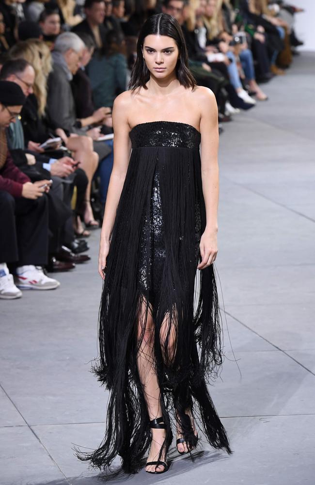 Kendall Jenner walk the runway during the Michael Kors Collection Fall 2017 fashion show at Spring Studios on February 15, 2017 in New York City. Picture: AFP
