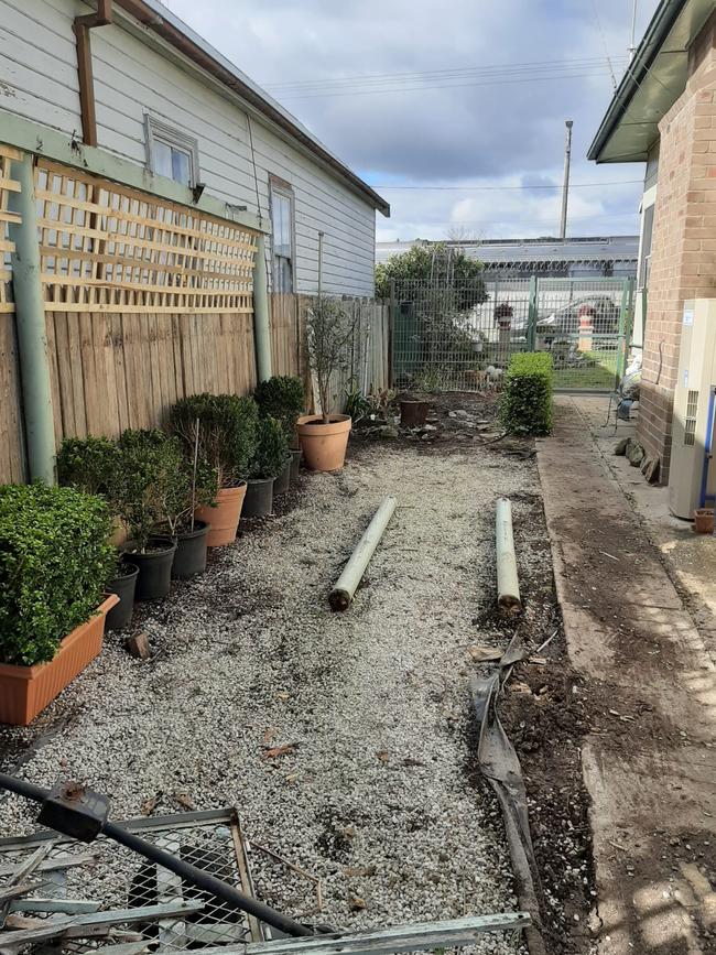 A ‘before’ shot of a garden Ms Wilson was to commence work on as part of Planting by Design.