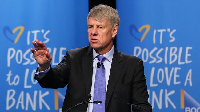 Chairman Roger Davis. Bank of Queensland annual general meeting at the Hilton in Brisbane. Pic Peter Wallis