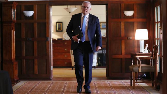 Scott Morrison says the government is seeking an apology from Beijing over the ‘outrageous post’ by Chinese Ministry of Foreign Affairs deputy director-general Zhao Lijian. Picture: Adam Taylor