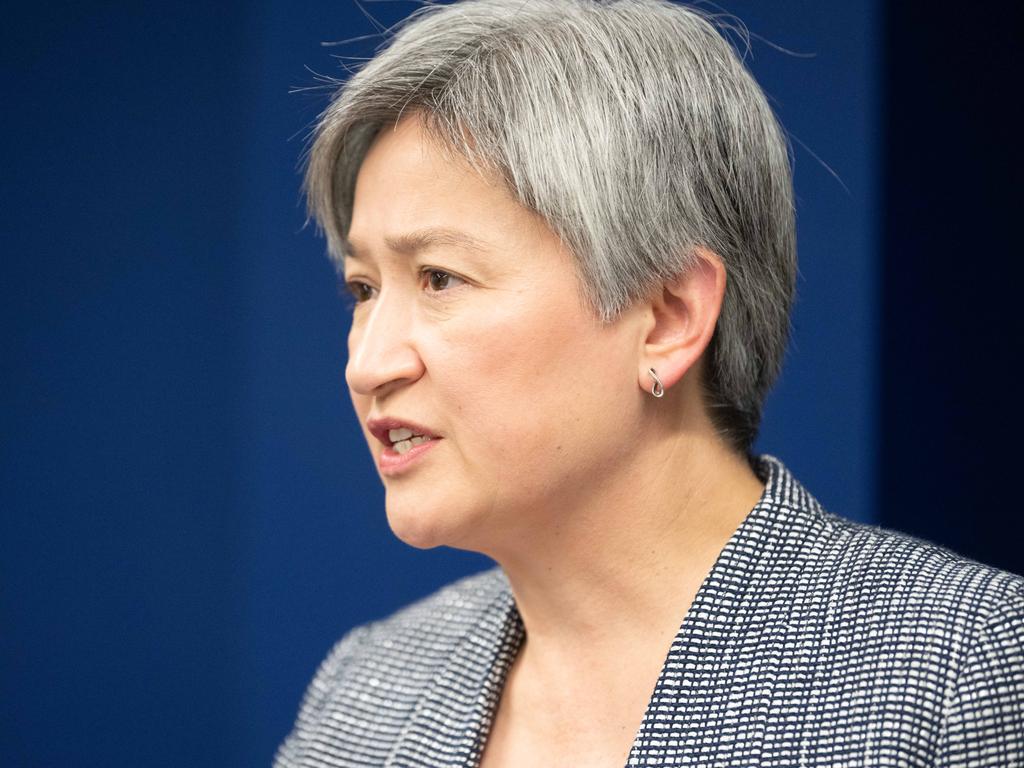 Foreign Minister Penny Wong says 67 people had crossed into Egypt overnight. Picture: NCA NewsWire / Morgan Sette