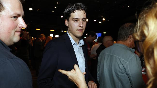 Nathan Albanese at the Labor Party Election Night function at the Canterbury Hurlstone Park RSL. Picture: Tim Hunter.