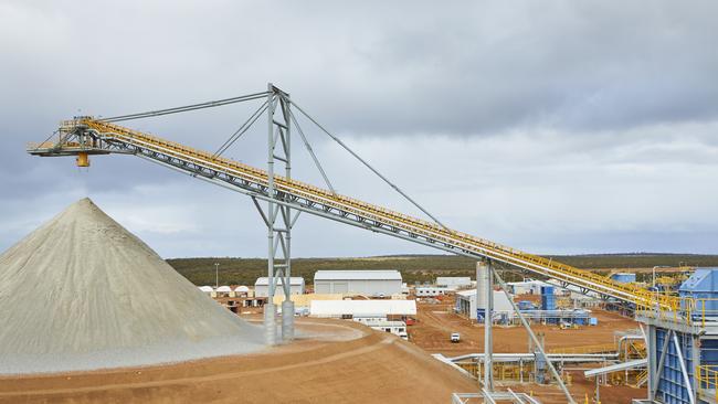 Wesfarmers Mt Holland lithium mine in Western Australia. Wesfarmers has made a $2bn-plus commitment to downstream processing of lithium alongside Chilean partner SQM, with dark clouds hanging over two similar plants in WA.