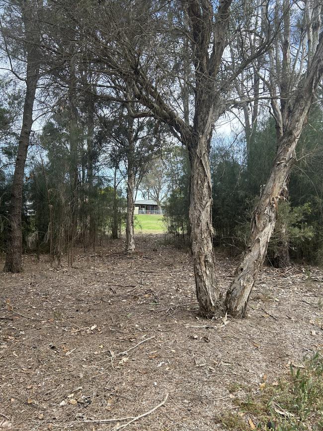 The Frasers saw the crash from their home, seen here through the trees, and raced down to help.