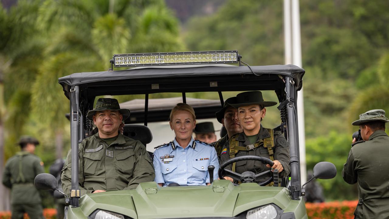 AFP Assistant Commissioner Kirsty Schofield visited Cenop with Colombian National Police. Picture: Jason Edwards