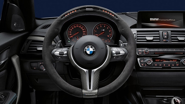 A BMW M Performance accessory steering wheel. Photo: Supplied