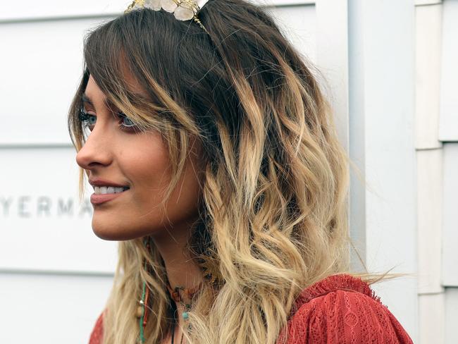 Paris Jackson arrives at the Myer marquee. Picture: Alex Coppel.