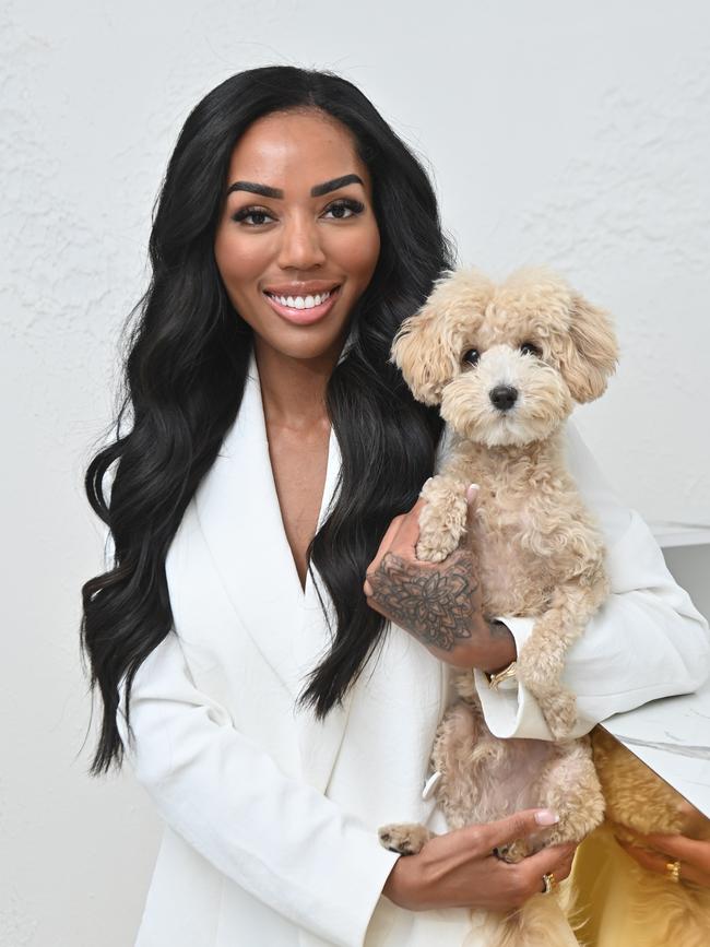 Sabrina Watts with her well known dog Prince. Picture: Keryn Stevens