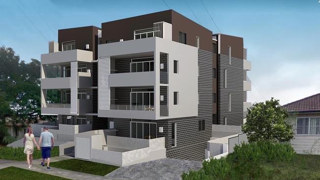 An artist's impression of the $32m social housing units at North Parramatta, planned for Irving St and Collett Pde.