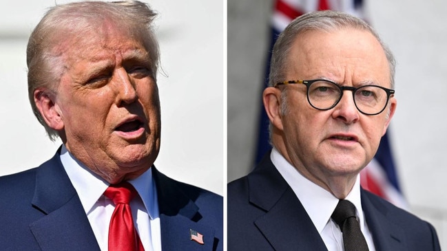 split image trump and albo for tariffs story