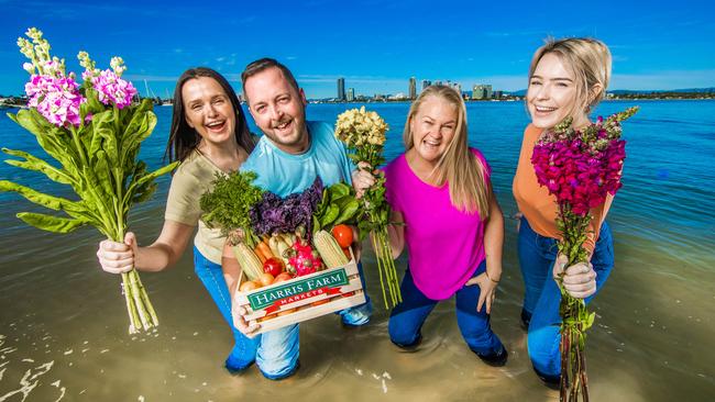 Harris Farm Markets’ Jo Sandford, Raymond Pettit, Josie Smith and Beth Davis. Picture: Nigel Hallett.