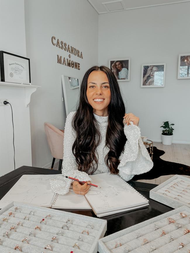 Cassandra Mamone at her jeweller.