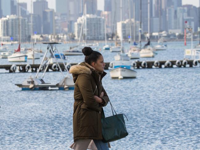 MELBOURNE, AUSTRALIA - NewsWire Photos MAY 14, 2021: Melbourne seen from Williamstown, where the cold weather is settling in. Picture: NCA NewsWire / Paul Jeffers