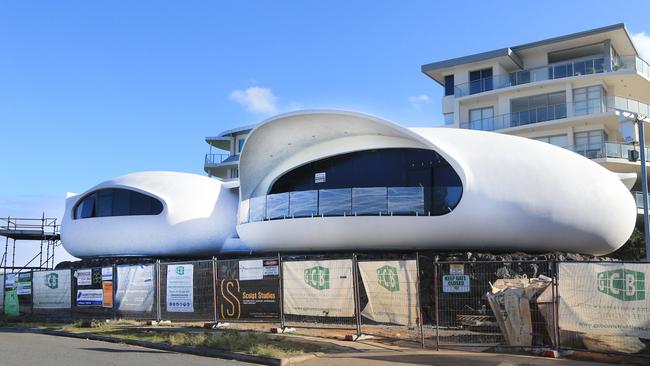 The Egg House under construction.