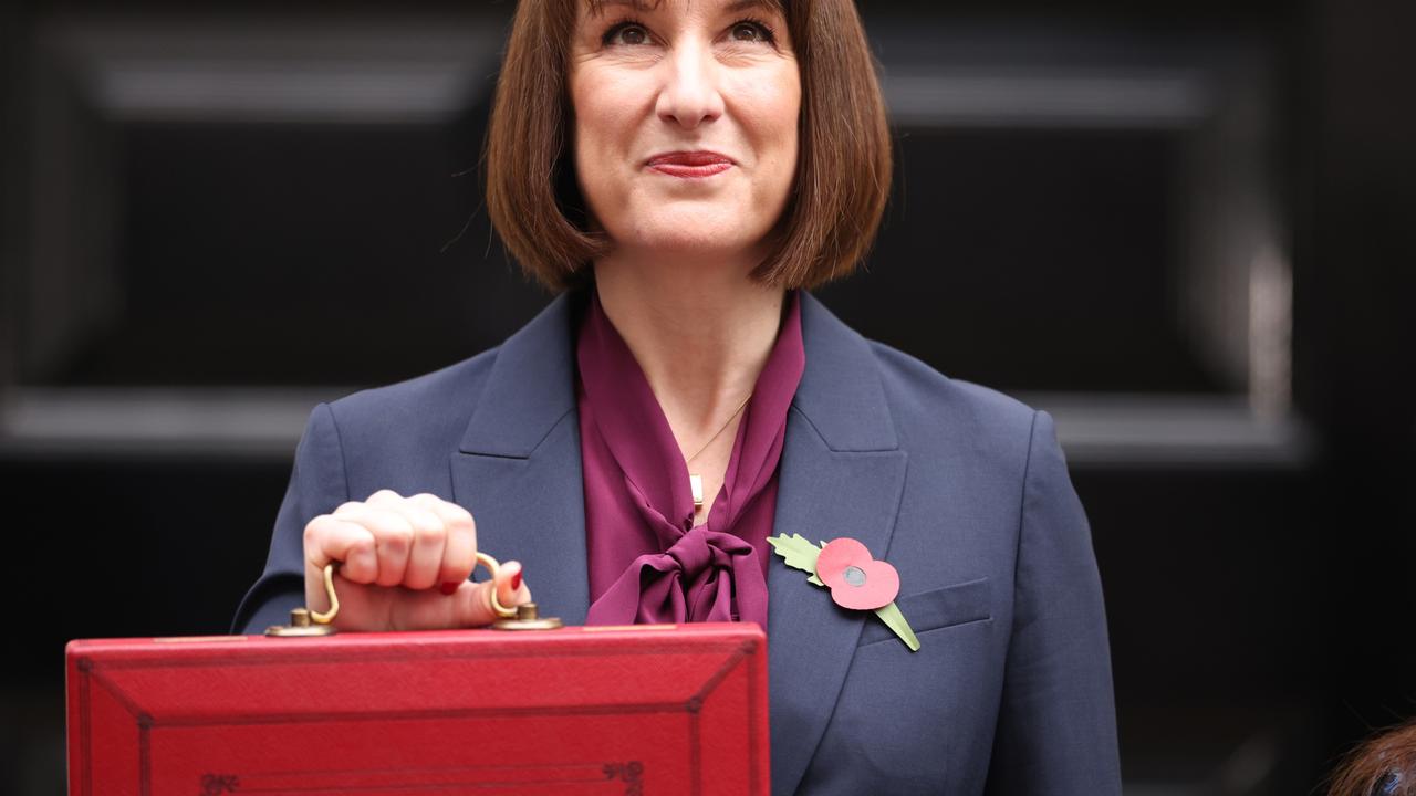 Chancellor Rachel Reeves poses outside number 11 Downing Street in London ahead of Britains’ budget on Wednesday. (Photo by Dan Kitwood/Getty Images)