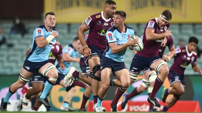 Waratahs halfback Jake Gordon on the attack in the convincing win over the Reds. Picture: Getty Images