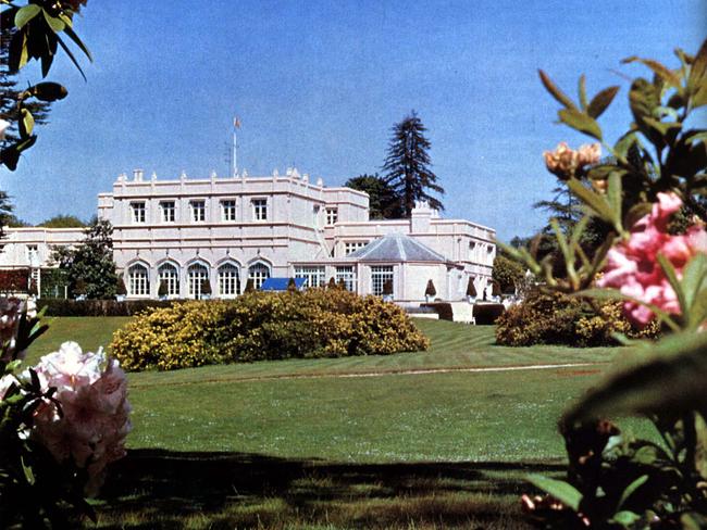 Royal Lodge, pictured in its glory days, is now in disrepair.