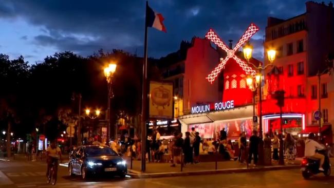 The alleged attack happened close to Paris’ famous Moulin Rouge. Picture: 7News