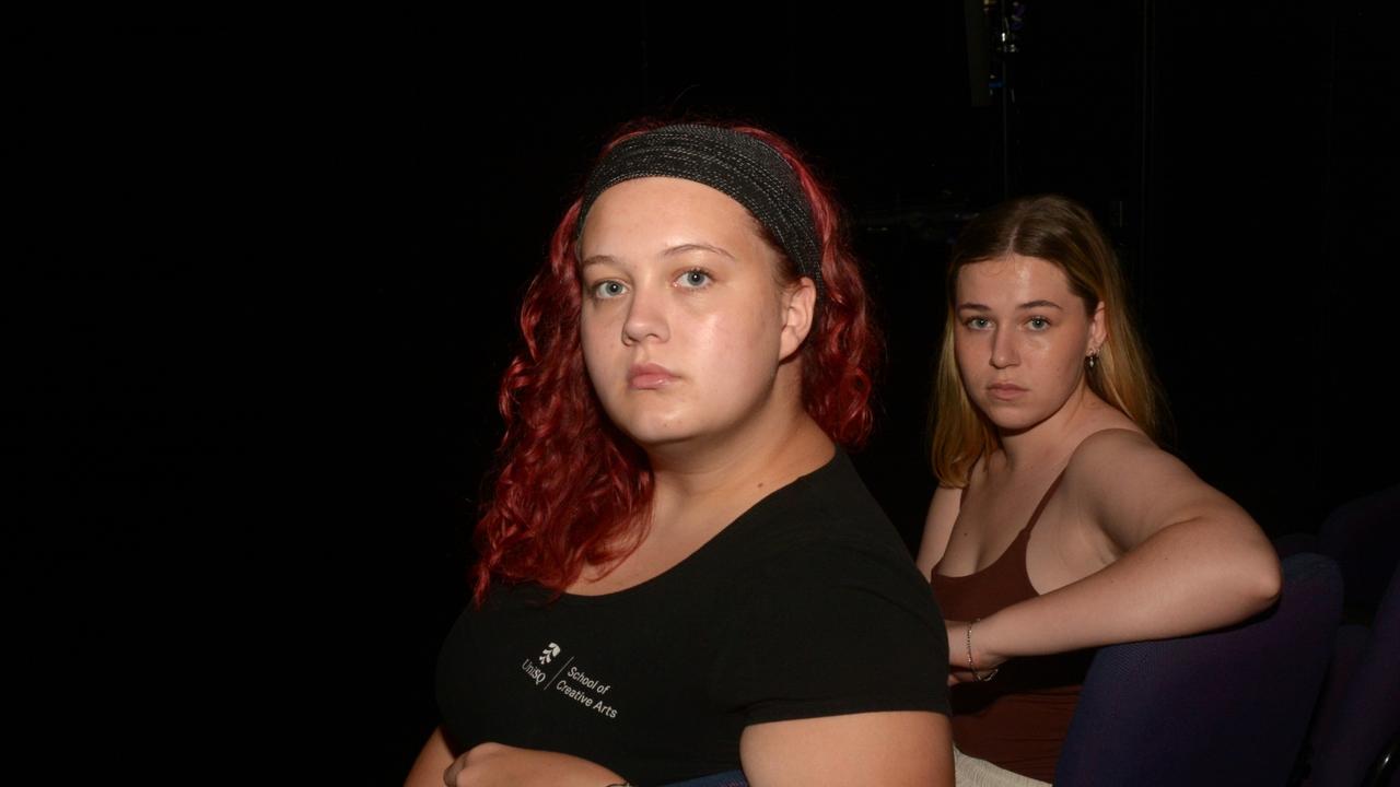 Performing in O, Ophelia on March 24 are third year University of Southern Queensland acting students (from left) Emmy Riber and Tiani Clark.