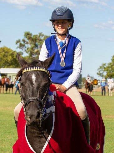 1st place in the PQC State Showjumping Championships 12 and Under 70cm class.