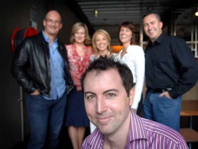 The former cast and crew of Channel Seven's Sunrise program, including David Koch, Melissa Doyle, Natalie Barr, Mark Baretta, Monique Wright and Adam Boland.