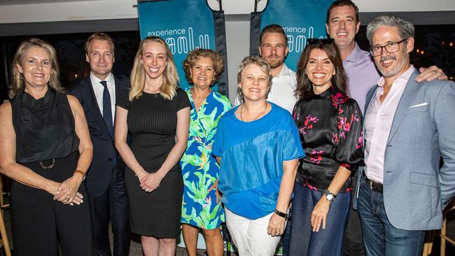 At the launch of "Experience Manly ", a local tourism organisation, at the Manly Greenhouse on Wednesday March, 16 2022:, were (Left to right) Charlotte Rimmer (founder), MP for Manly James Griffin, Northern Beaches Councillor Georgia Ryburn, Deputy Mayor Candy Bingham, Northern Beaches Councillor Sarah Grattan, Matt Clifton (founder), Tracey Mietzke (founder), Mayor Michael Regan and Michael Betteridge (founder). Picture: Experience Manly