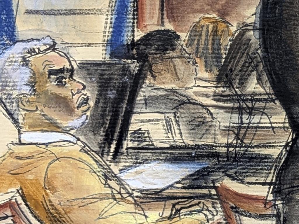 A court sketch of Combs. Picture: Elizabeth Williams via AP