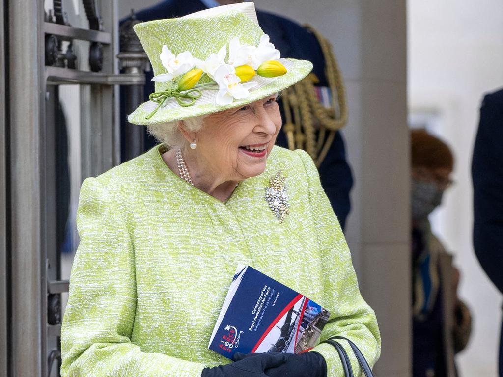 The Queen said she was ‘delighted’ to be out after spending much of the past year holed up at Windsor Castle during the pandemic. Picture: Steve Reigate / Pool / AFP