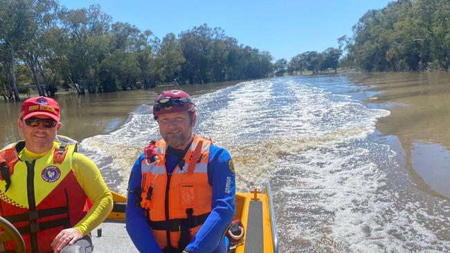 NSW SES teams worked closely with Surf Life Saving crews in Nyngan. Picture: NSW SES