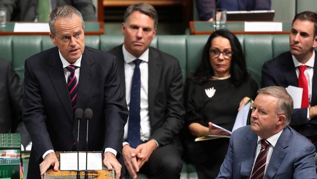 Bill Shorten during Question Time in the House of Representatives Chamber. Picture Kym Smith