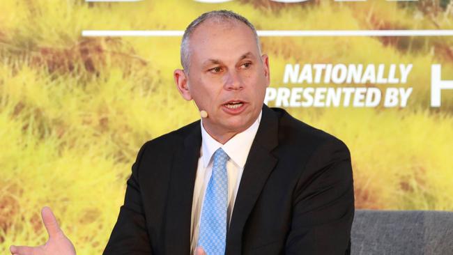 Hancock Agriculture chief executive Adam Giles at the Bush Summit in Perth on Mionday. Picture: Philip Gostelow