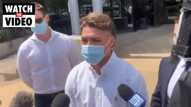 Reece Walsh speaks outside court